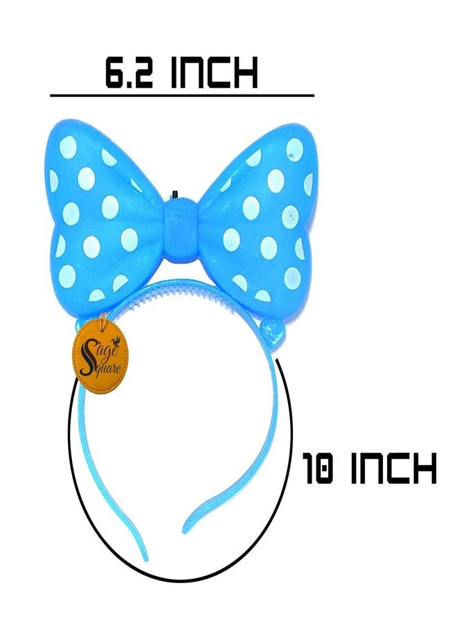 Sage Square Cute LED Lighting Festival Christmas Halloween Party Birthday Hairband/Headband Kids Adult Home Decoration (Blue) (1 Piece) - Image 3